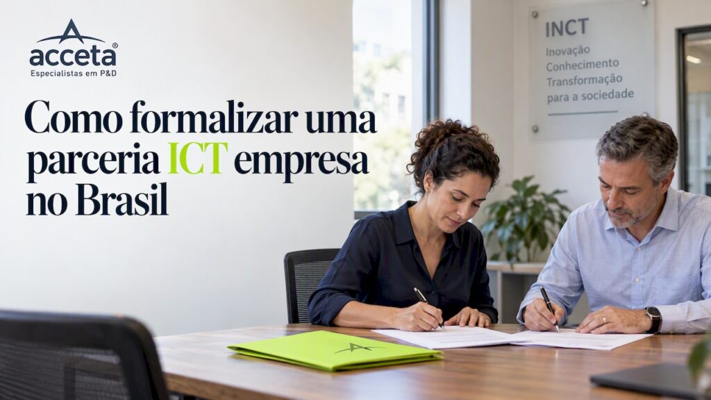 Assinatura de acordo entre empresa e ICT